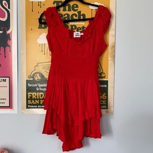 Princess Polly Red Flowy Romper
